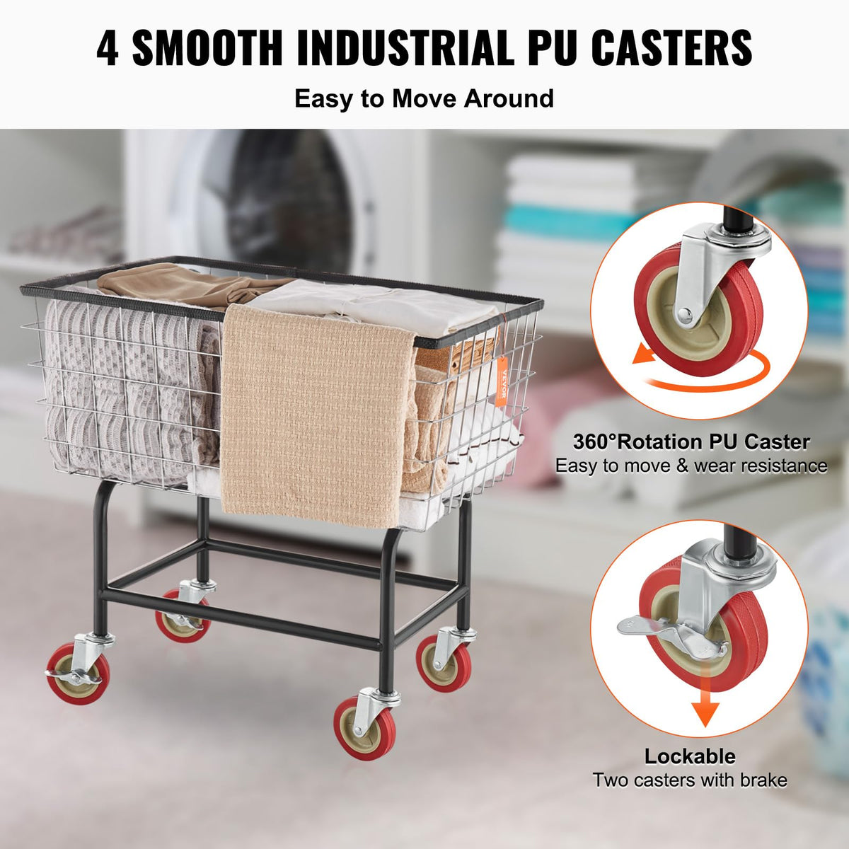 VEVOR edge-protected basket reduces snags and injuries
