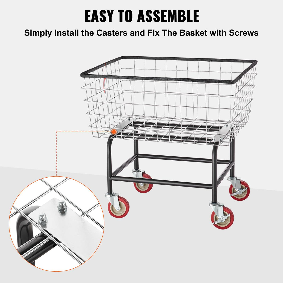 VEVOR steel frame with chrome coating for long lasting strength