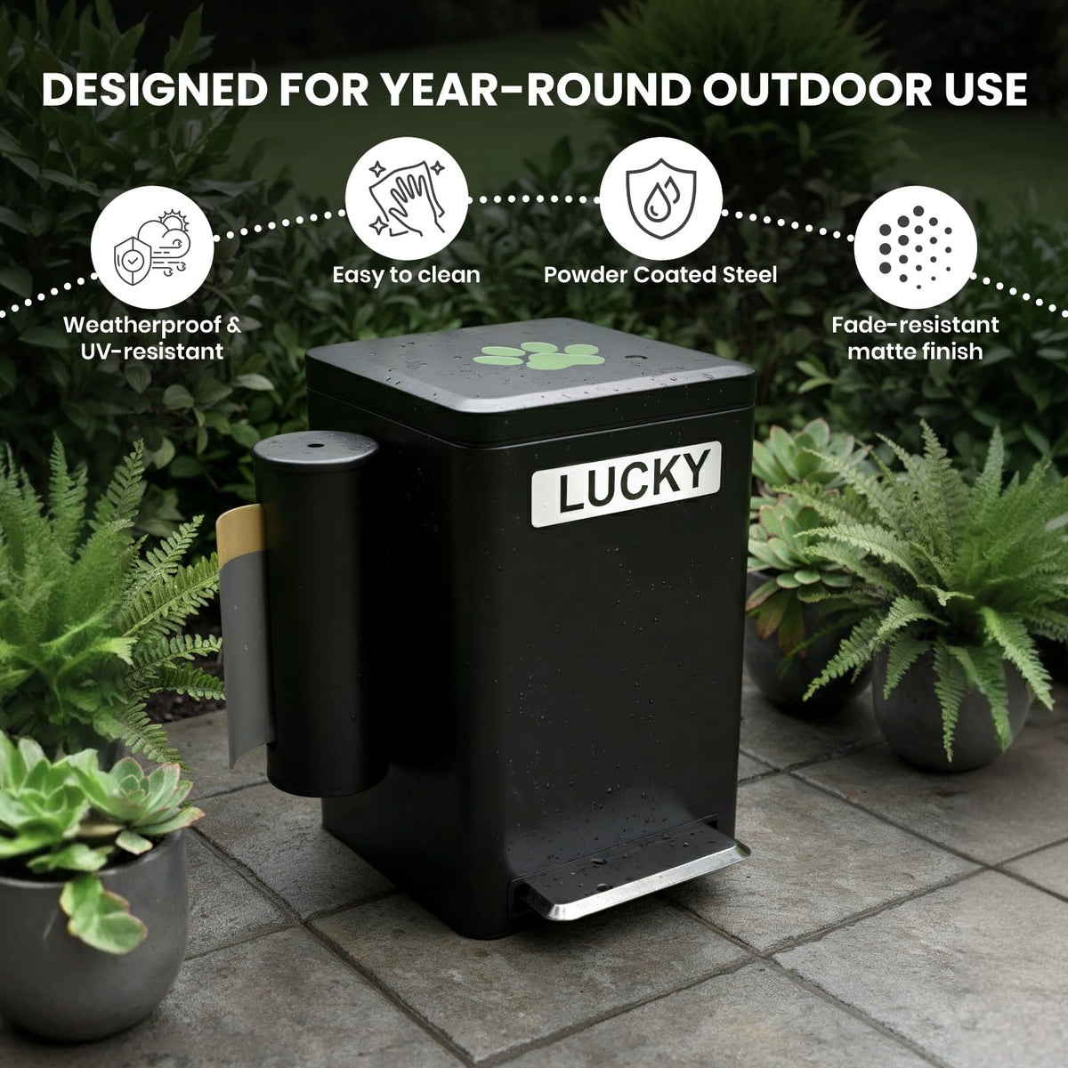 Veydra removable inner bucket for quick cleaning and bag changes.