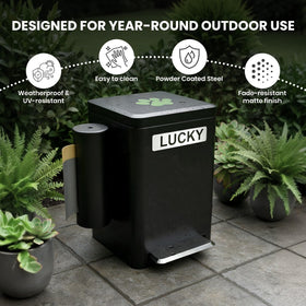 Veydra removable inner bucket for quick cleaning and bag changes.