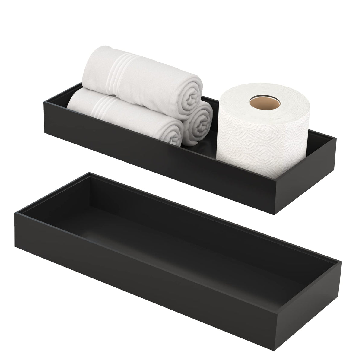 VeyFey bamboo vanity tray for counter organizes cosmetics neatly