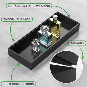 VeyFey bathroom organizer tray on counter keeps bottles secure
