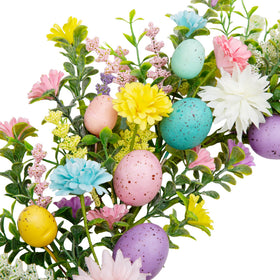 VGIA Easter wreath hanging over window or sofa as a spring accent