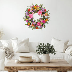 VGIA spring wreath pairs with other decor for year-round charm.