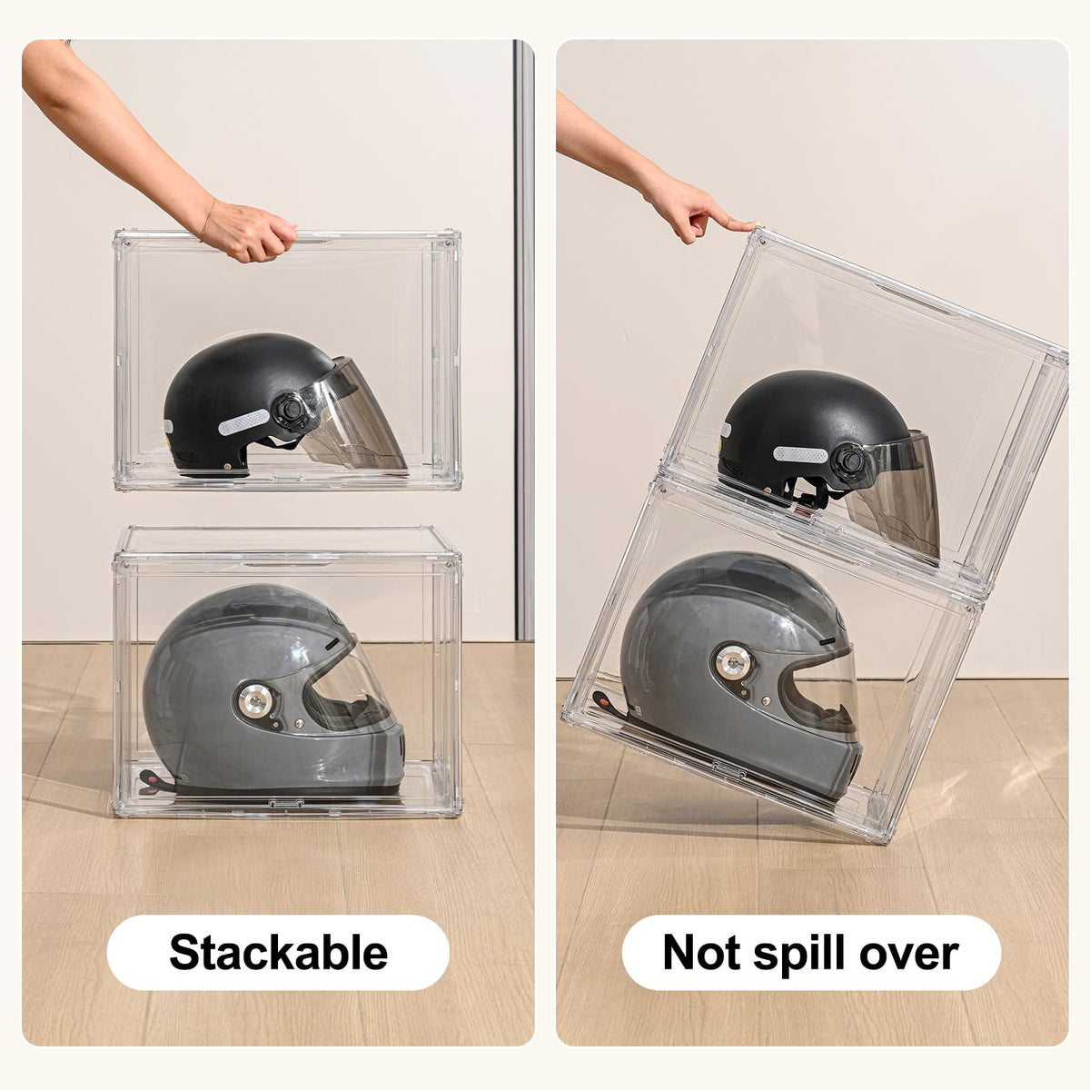VGLXTRNT XXX-Large Display Case stackable design maximizes storage space.