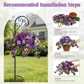 Simple five-minute installation of the hanging flowers