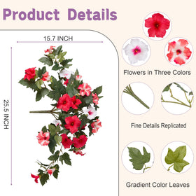 VGNQA artificial petunia garden rail decor adds color.