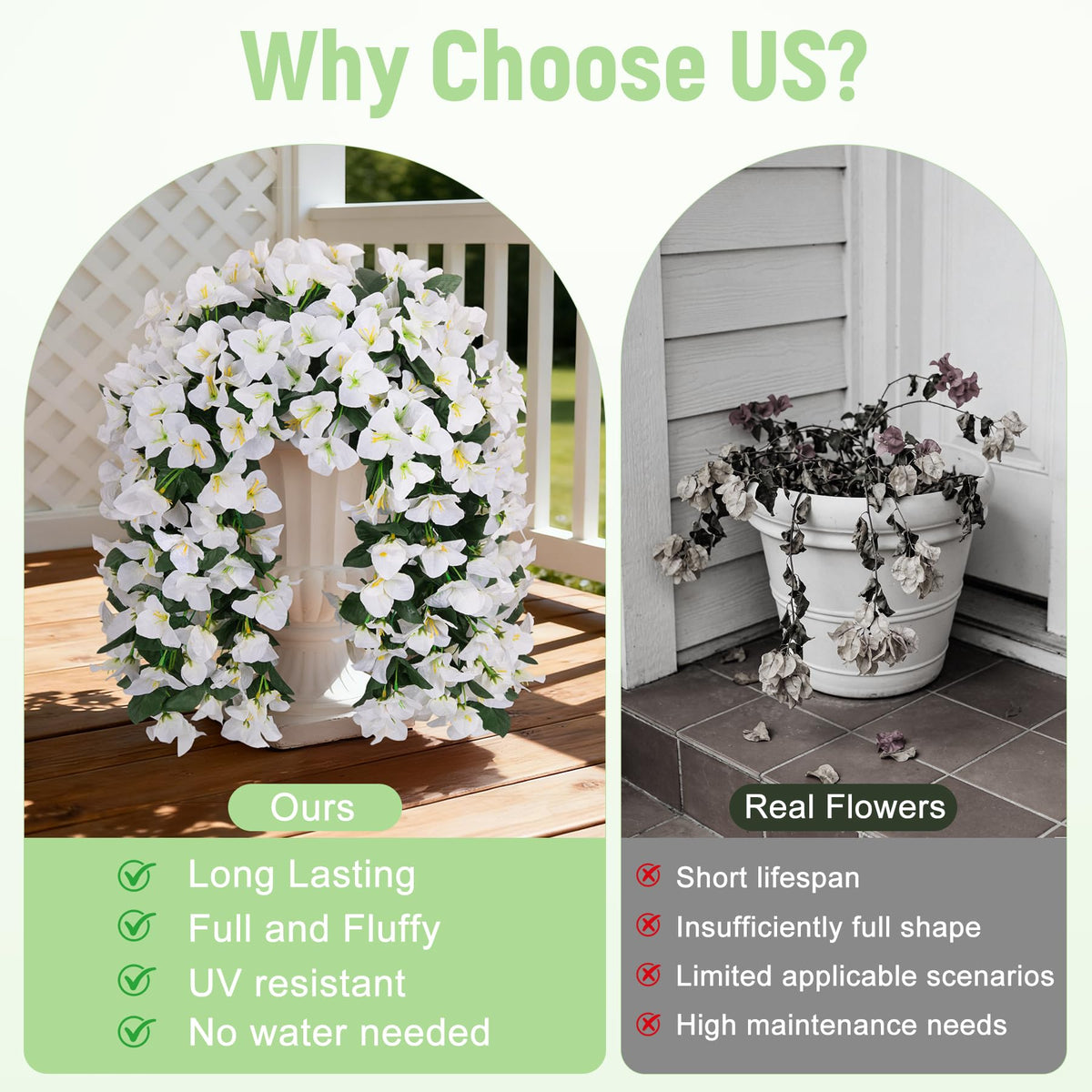 VGNQA Bougainvillea hanging vines with realistic texture for planters