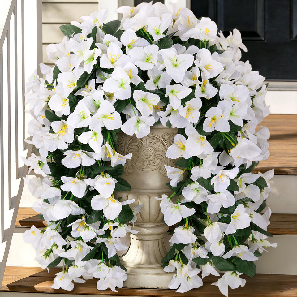 VGNQA fake Bougainvillea trailing vines for outdoor decor with two bundles