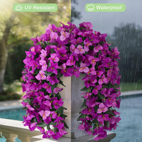 Realistic bougainvillea leaves and blooms with natural texture.