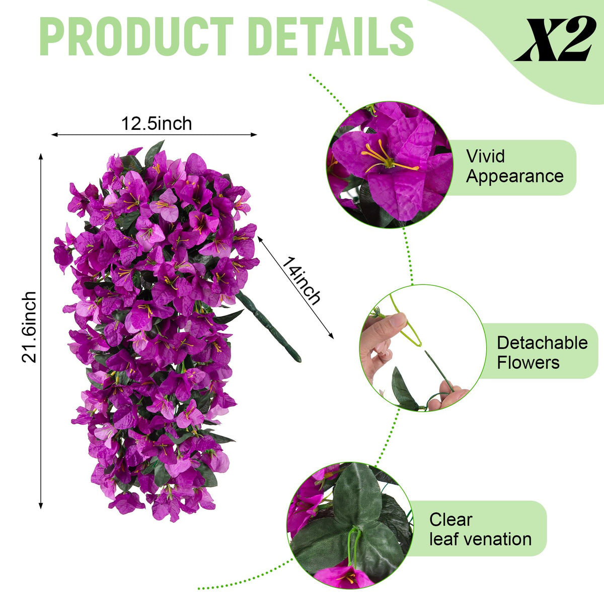 VGNQA silk bougainvillea flowers on a front door for durable color.