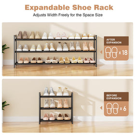 VGOBLO Expandable Shoe Rack 3-tier design for organized footwear