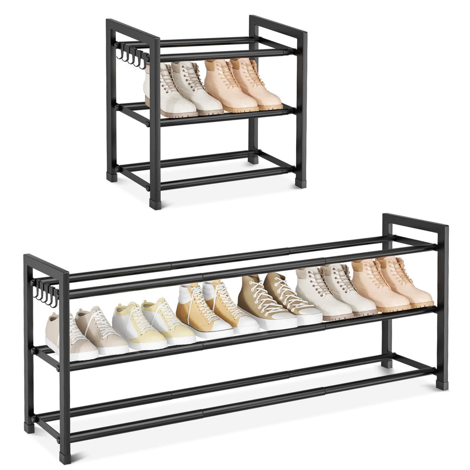 VGOBLO Expandable Shoe Rack assembly view for quick setup and organization