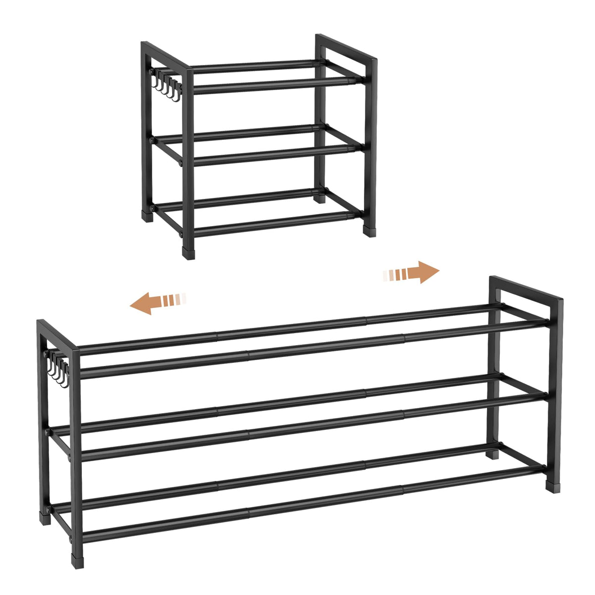 VGOBLO Expandable Shoe Rack packed for shipping shows compact packaging