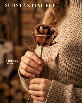 VGYGLS eleven point four inch rose shown as a refined decor piece.