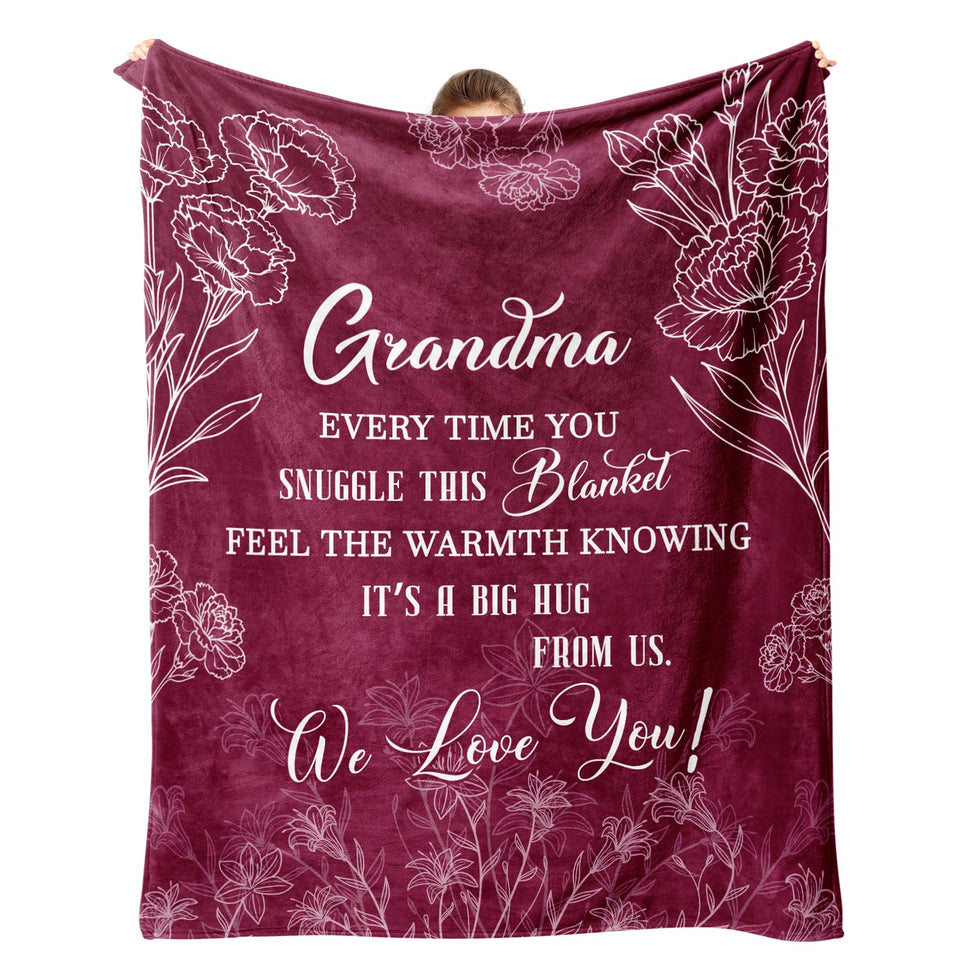 VHIKMLY grandma blanket folded, plush warmth for cozy evenings.