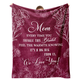 VHIKMLY mom blanket flat lay showing 60x50 size for gifting