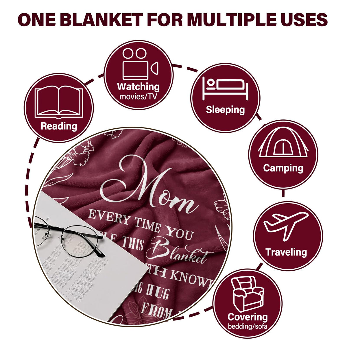 VHIKMLY mom blanket gift-ready display ideal for gifting
