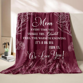 VHIKMLY mom blanket on sofa demonstrating cozy living room use