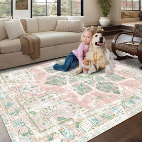 Vhong rug with non-slip backing stays secure on entryways and high-traffic areas.