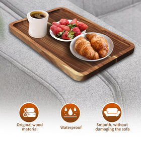 Vibaruta sofa tray between cushions stays steady during use.