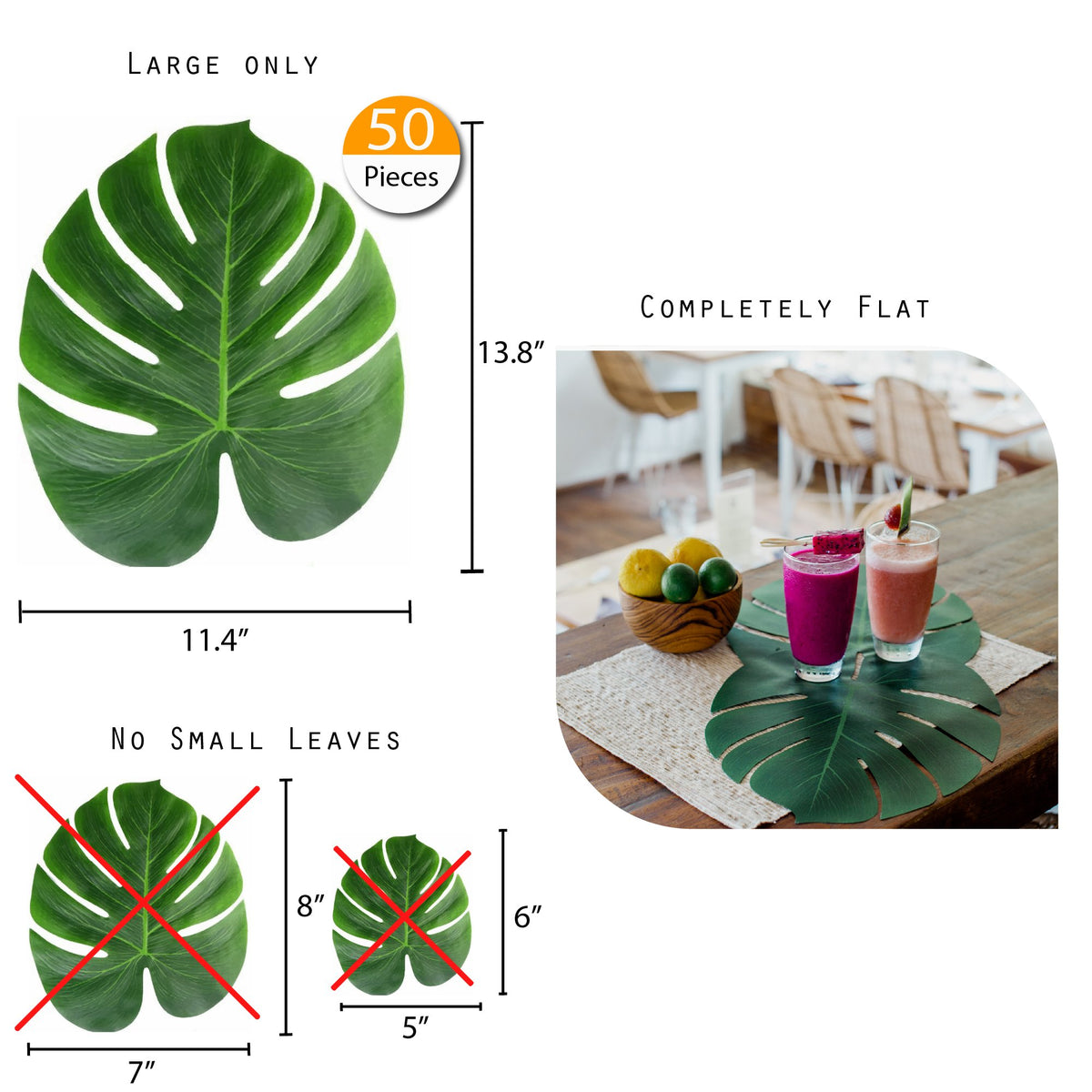 Vibe artificial palm leaves look lifelike and lightweight, ideal as table runners or wall accents.