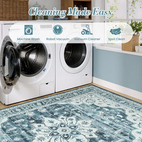 Vibrug bedroom ambience rug adds tranquil color at the foot of the bed.