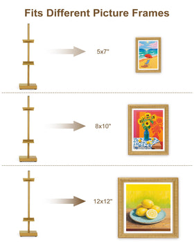 Victawks easel fits most standard frames from 1/4 to 1.37 inches thick