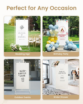 Victawks outdoor wedding decor easel showcases versatile sign display ideas.