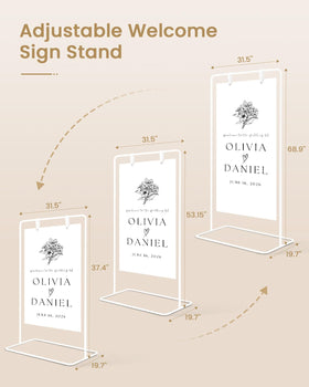 Victawks premium steel construction easel offers durable, long-term use for events.