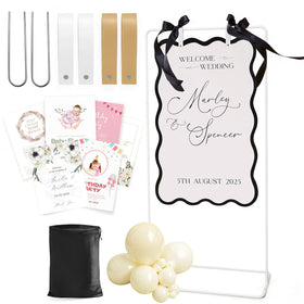 Victawks wedding sign stand adjustable height enables flexible ceremony backdrop setups.