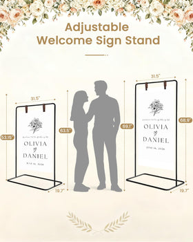 Victawks sign stand with ground stakes stabilizes on grass or sand.