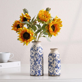 Victor & Teresa chinoiserie decor vase centerpiece suits dining and living spaces.