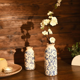 Victor & Teresa crackle glaze vase pair enhances rustic-modern centerpieces.