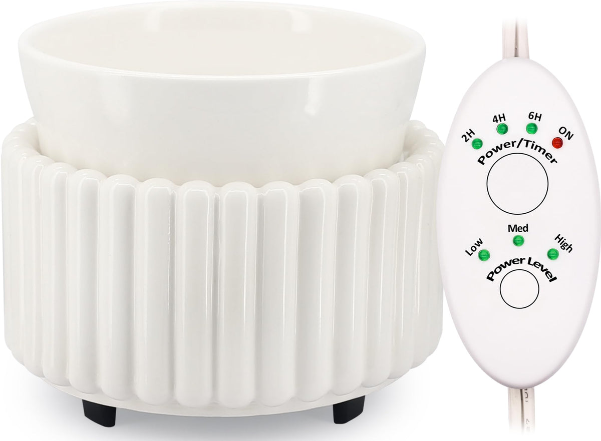 Victoria Aroma ceramic wax melt warmer top view showing clean, smoke-free fragrance diffusion.