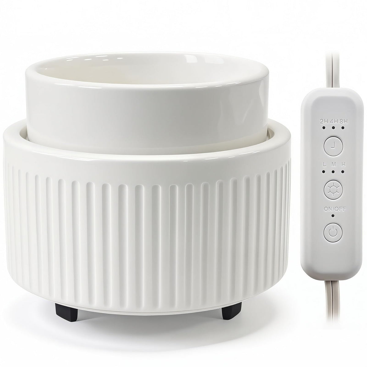 VICTORIA AROMA ceramic wax warmer with removable dish for even melts.