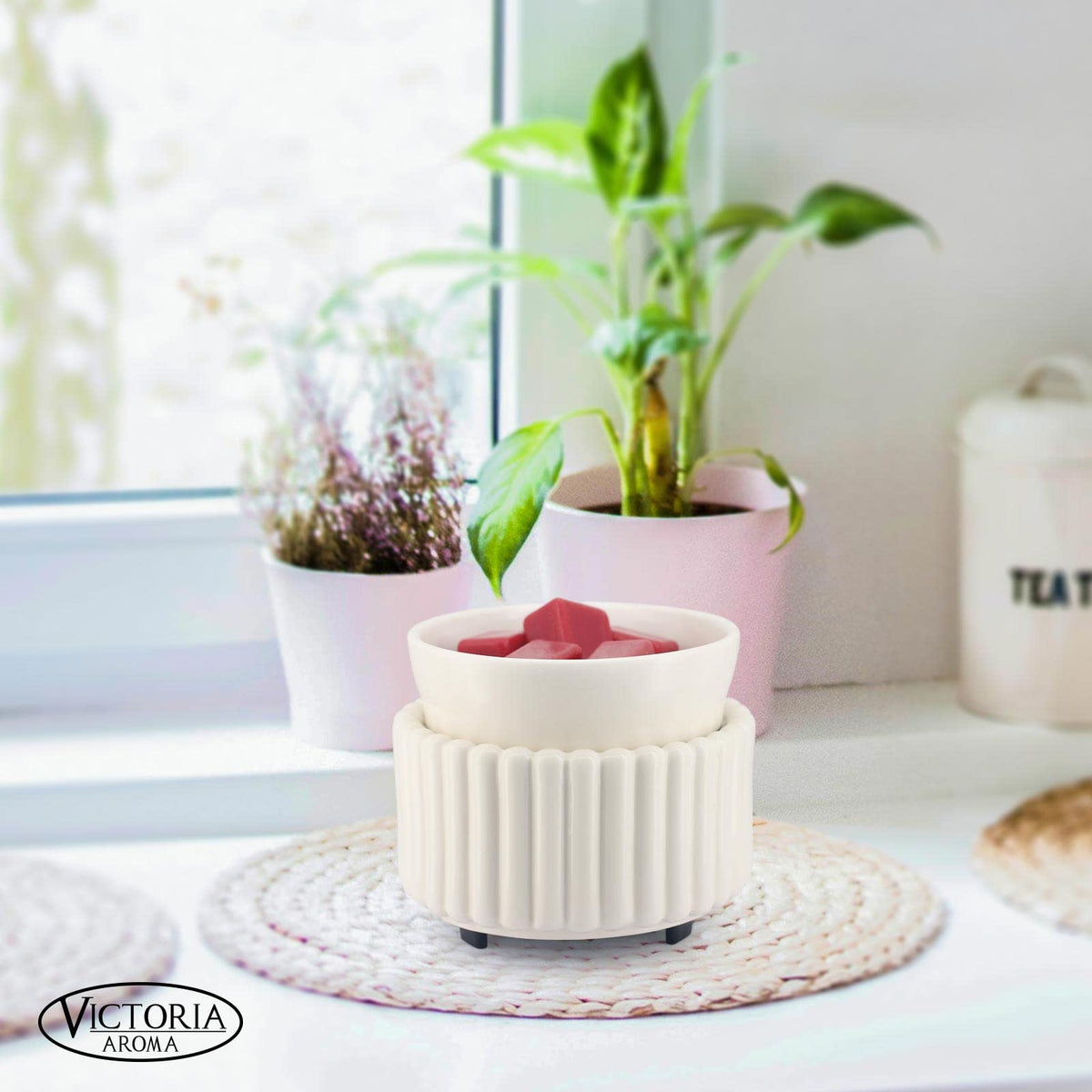 Victoria Aroma gift-ready wax warmer enhances decor and scent in living spaces