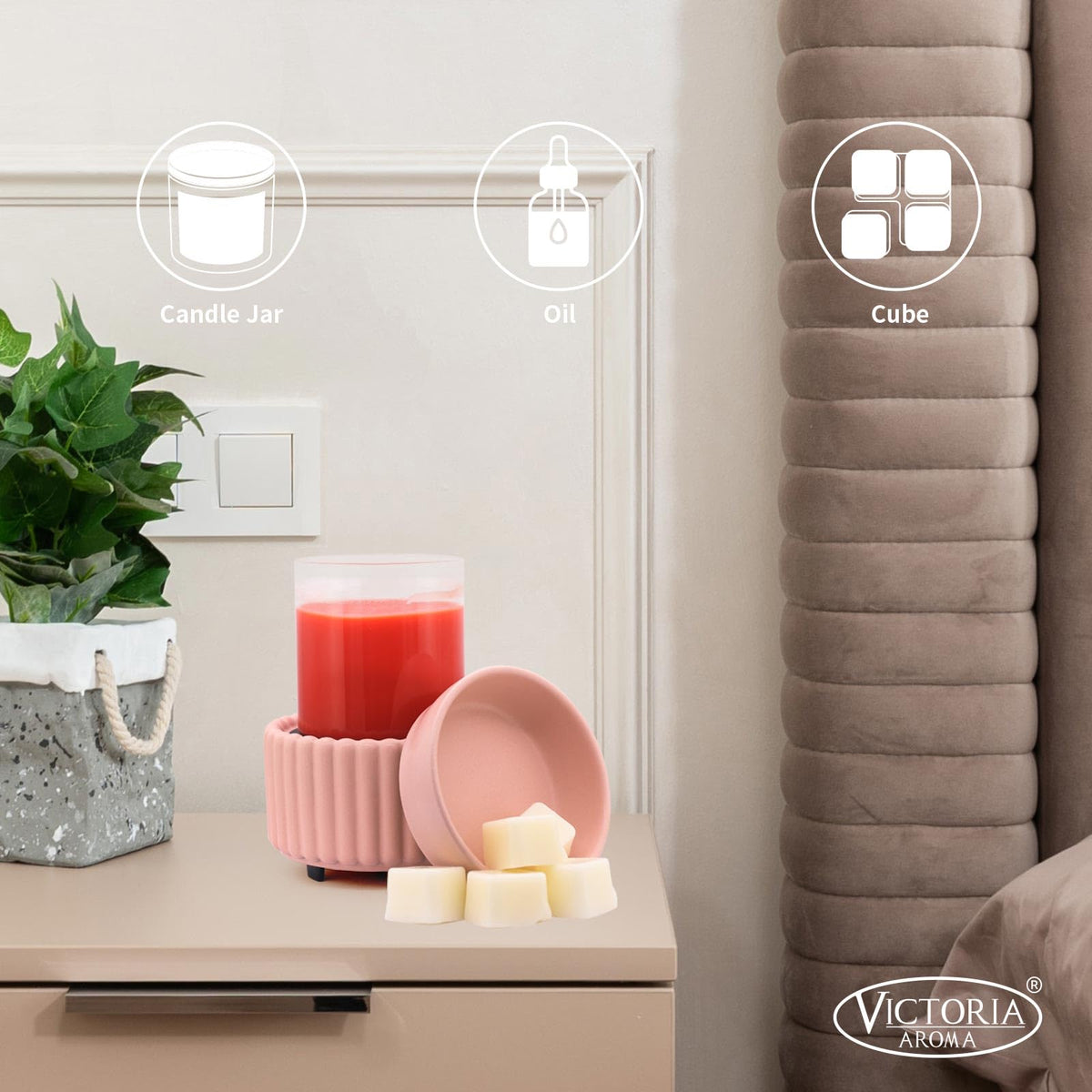Victoria Aroma smoke-free-heating provides safe, smoke-free fragrance for indoor spaces.