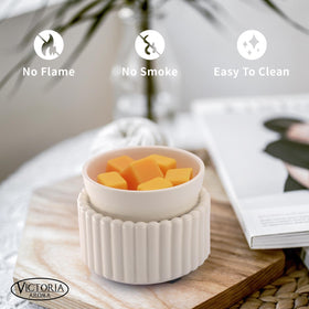 Victoria Aroma ceramic warmer with warming plate displayed as stylish home decor