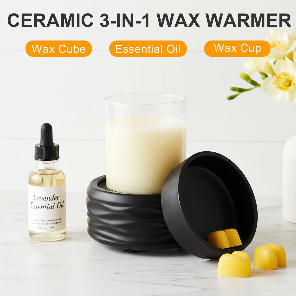 Victoria Aroma wave-pattern ceramic adds modern decor flair while diffusing scents evenly.