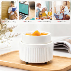 VICTORIA AROMA white ceramic finish complements any room decor.