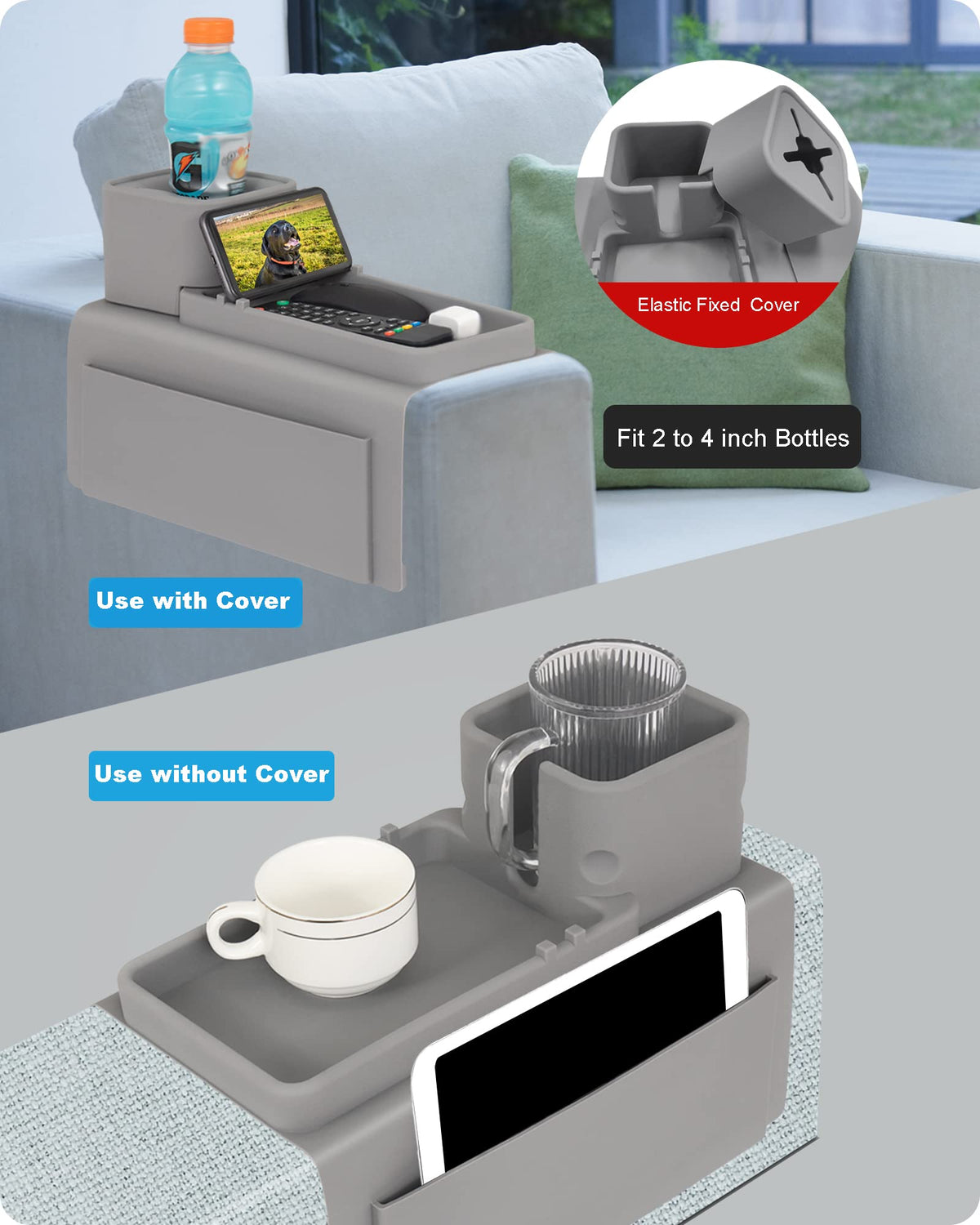 VIENFUT thicker sturdy tray supports larger objects like tablets and snacks.