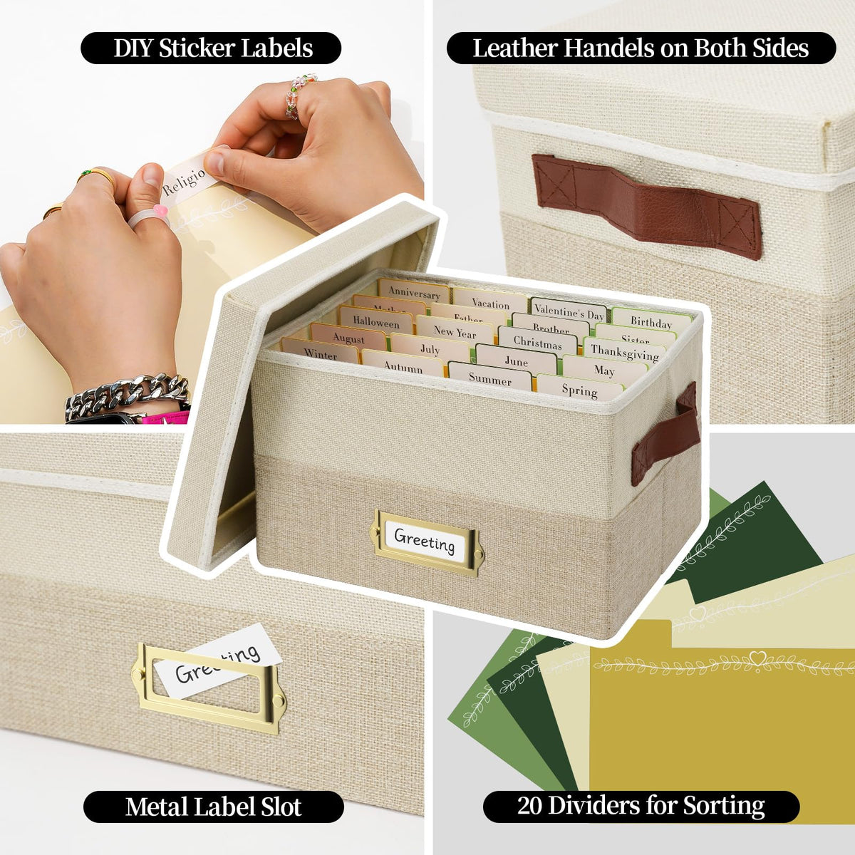 84 labels including 28 blank labels for quick organization.