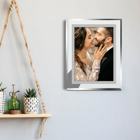Vienrose silver edge frame adds a modern touch to desks and shelves
