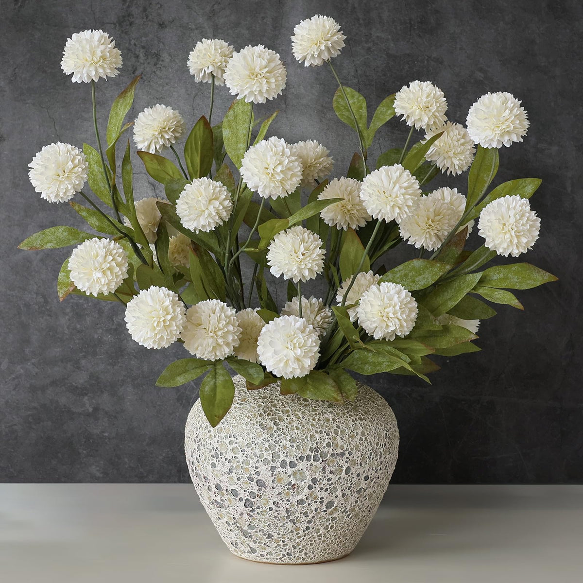 VIERENA six-branch cream pompon mums for full, DIY-ready bouquets