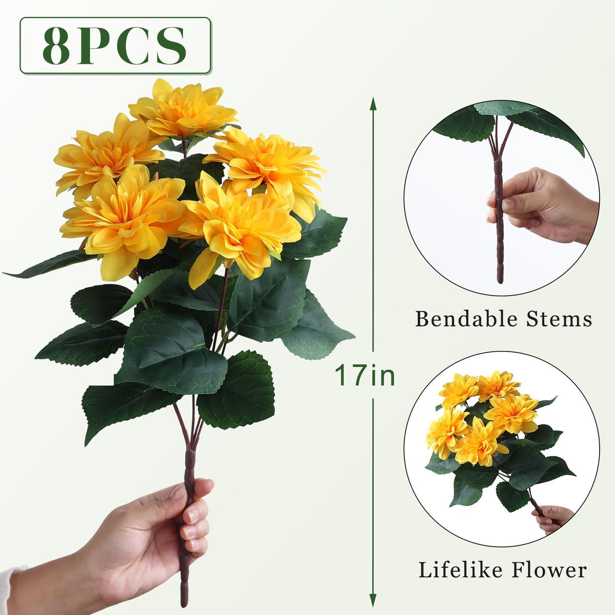 VIERENA balcony collection of compact artificial dahlias for small outdoor spaces