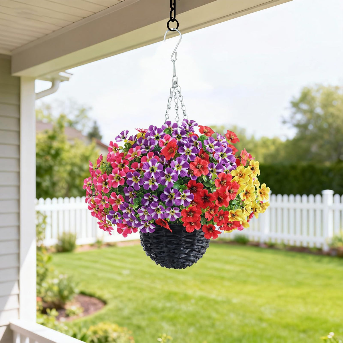 VIERENA eucalyptus accents highlight greenery in hanging basket