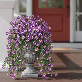 VIERENA eucalyptus detail complements greenery for hanging baskets