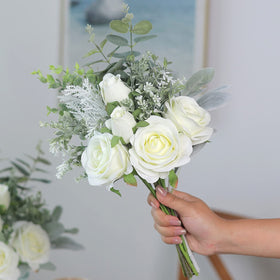 VIERENA faux flowers with vase: fits kitchen counters and shelves