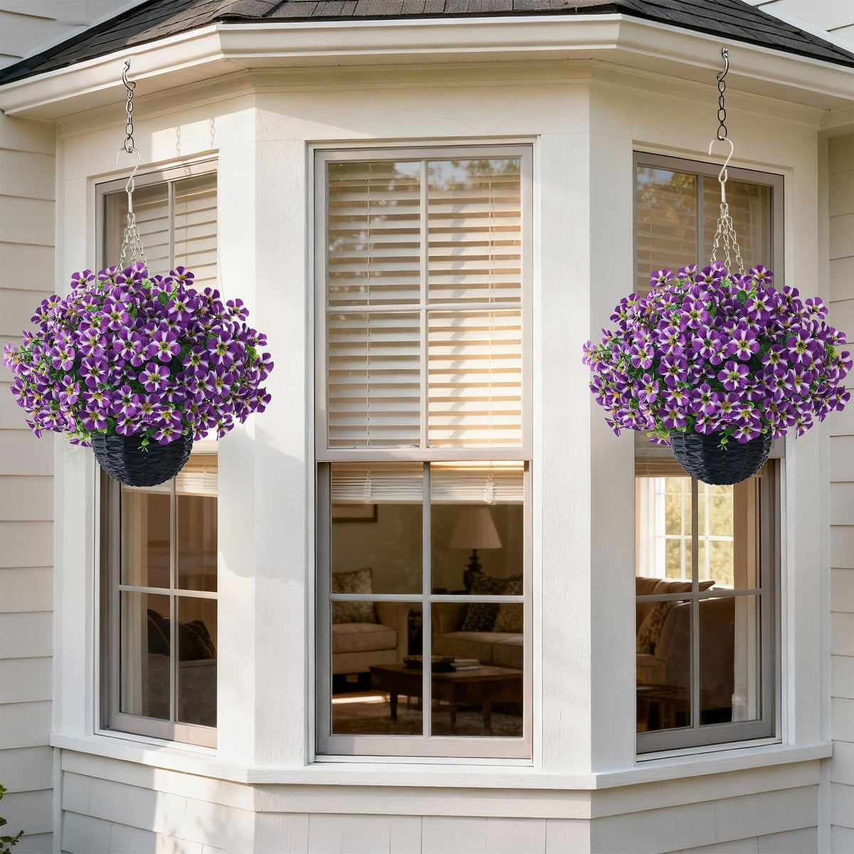 VIERENA hanging-basket outdoor weatherproof; durable and weather-ready for outdoors.